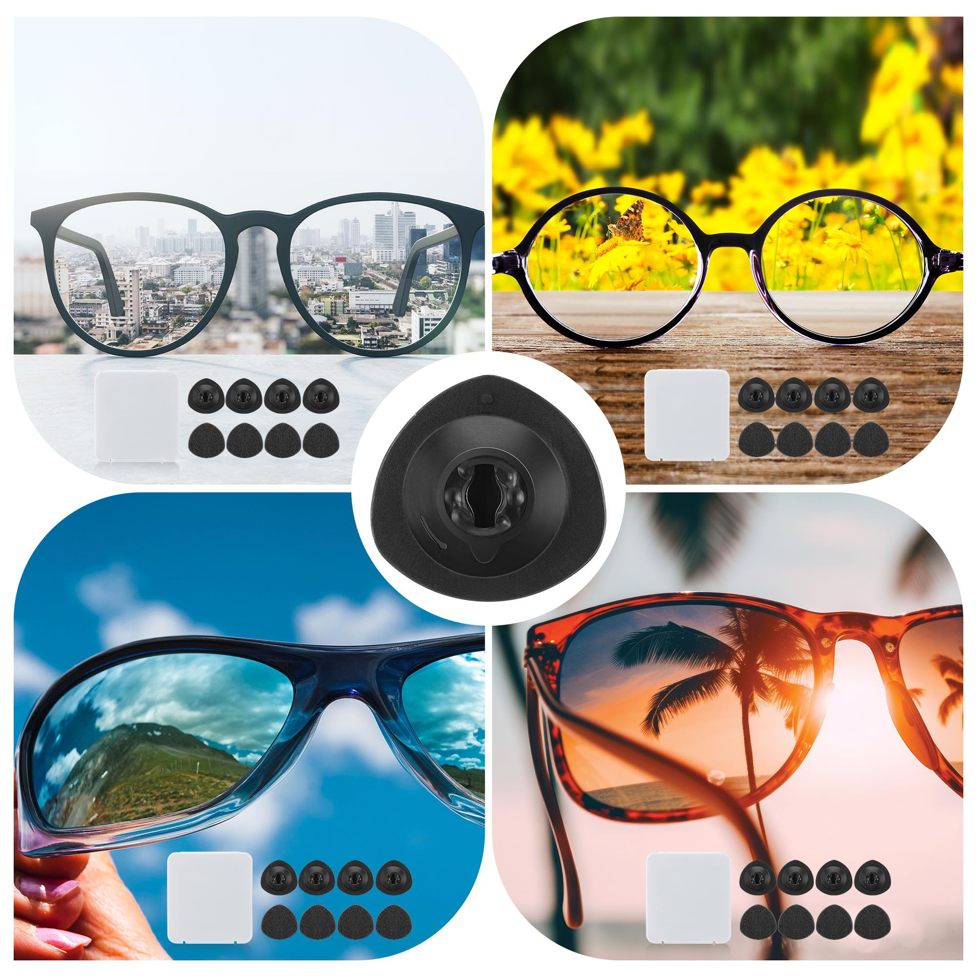 Cleans glasses without scratches using new pads