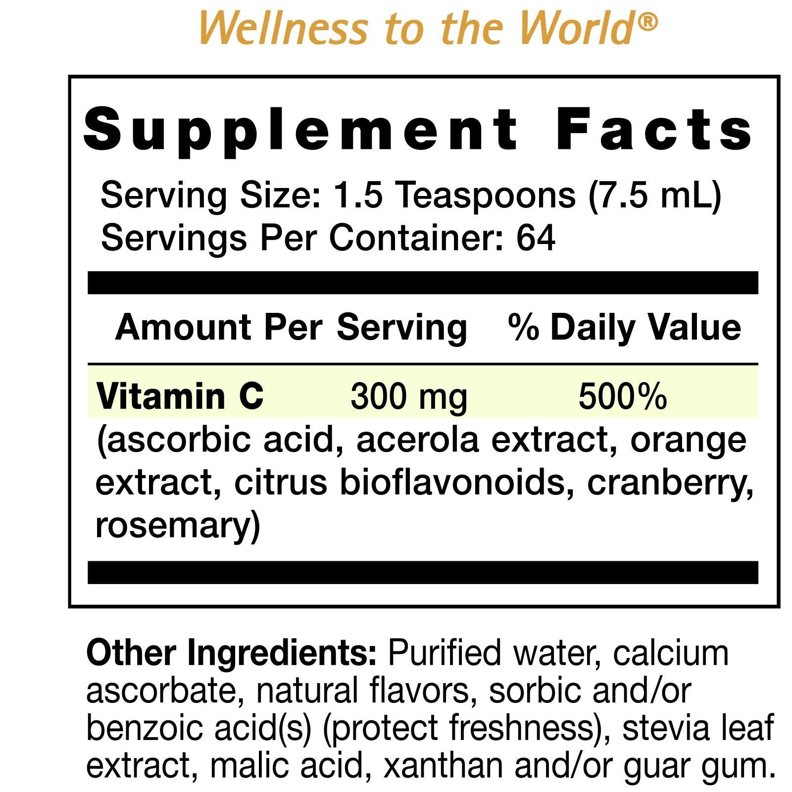 Close-up of orange citrus Vitamin C liquid