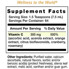 Close-up of orange citrus Vitamin C liquid