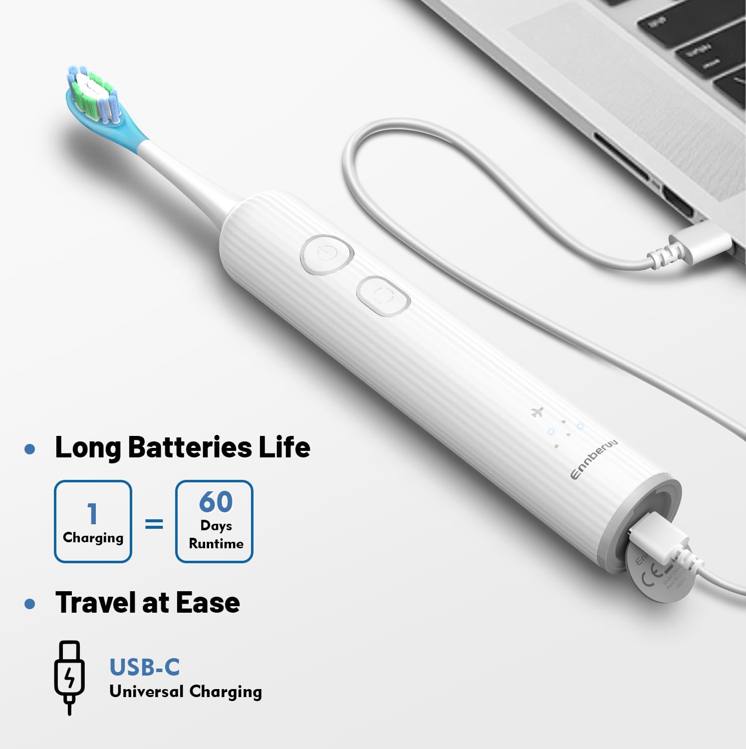 EnnbeRuu toothbrush IPX7 waterproof rating
