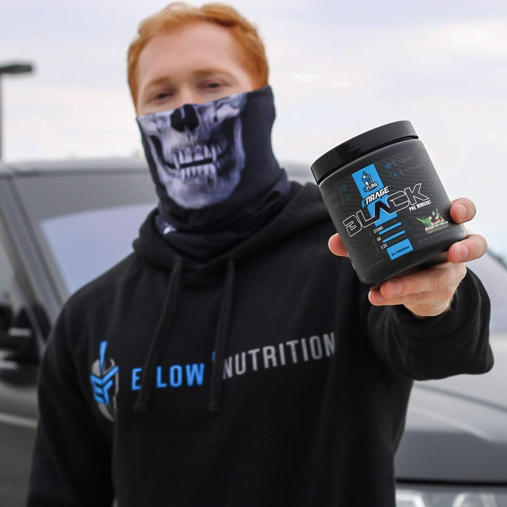 eFlow Nutrition Enrage Black packaging with bold branding and flavor cue