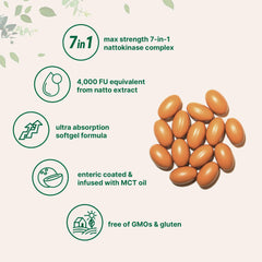 Enteric-coated nattokinase softgels