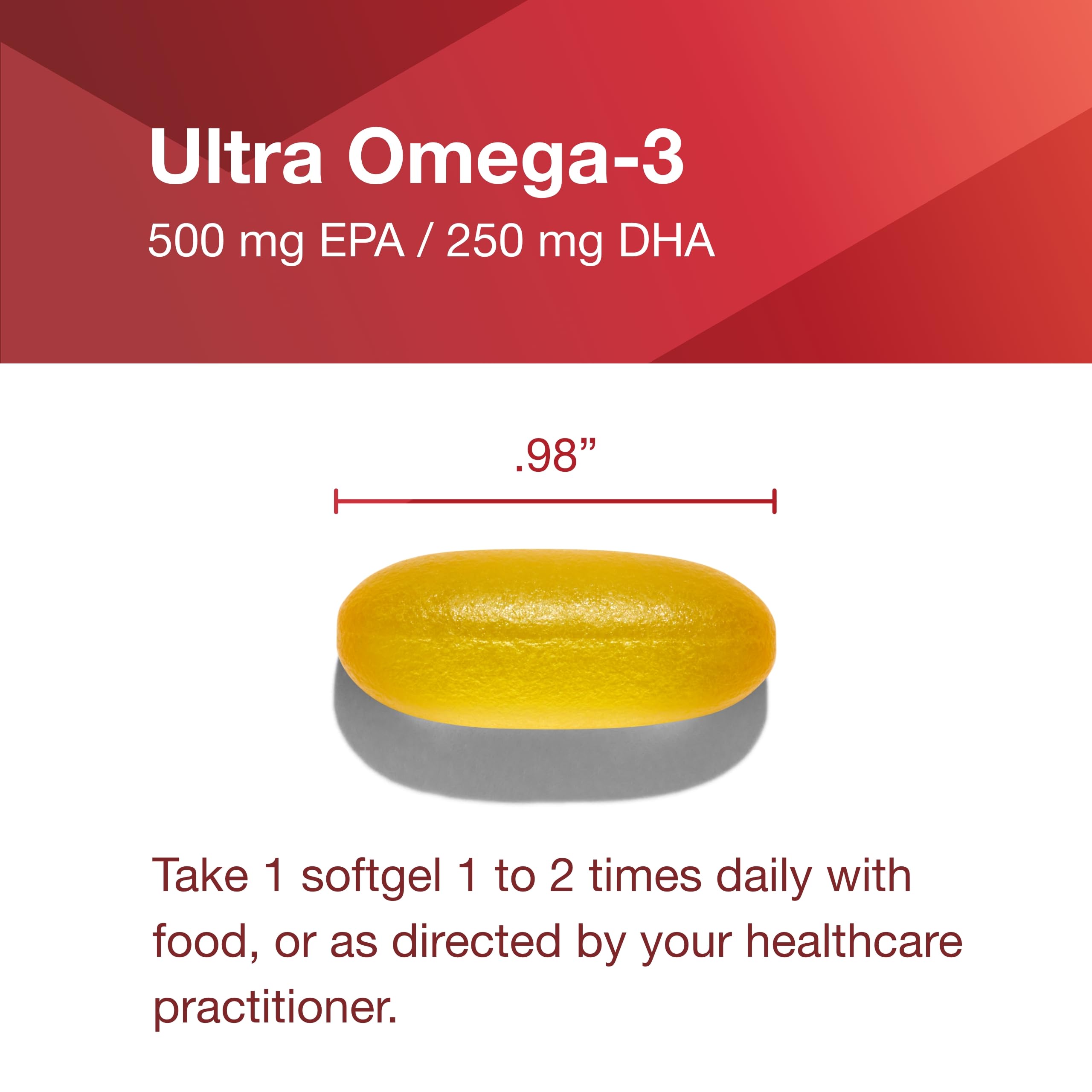 Close-up of enteric-coated omega-3 softgels
