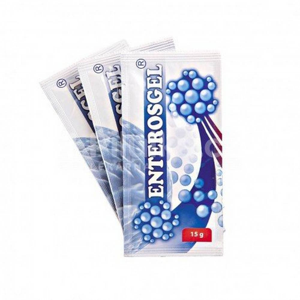 Enterosgel detoxification gel sachet and packaging