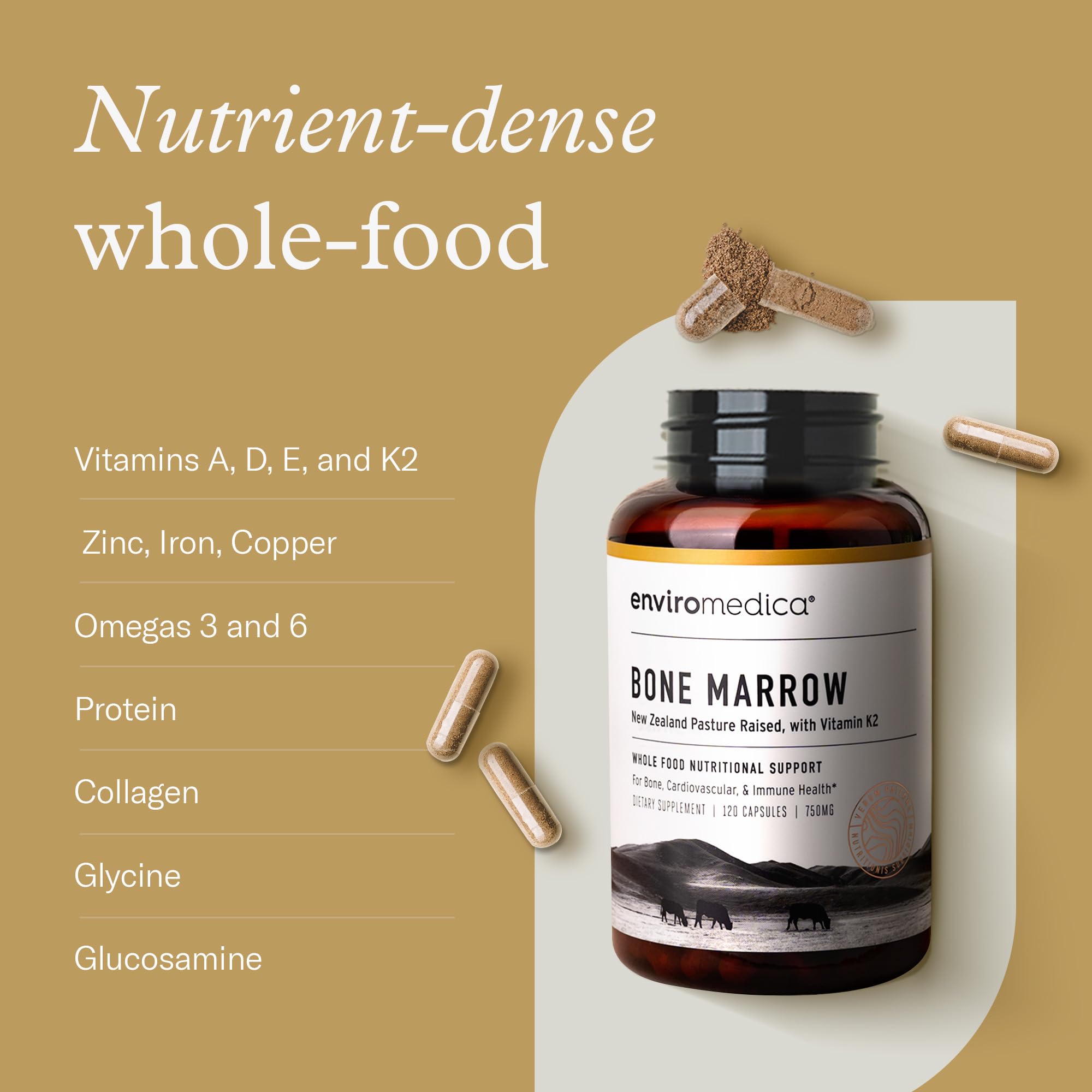 Freeze-dried bone marrow capsules