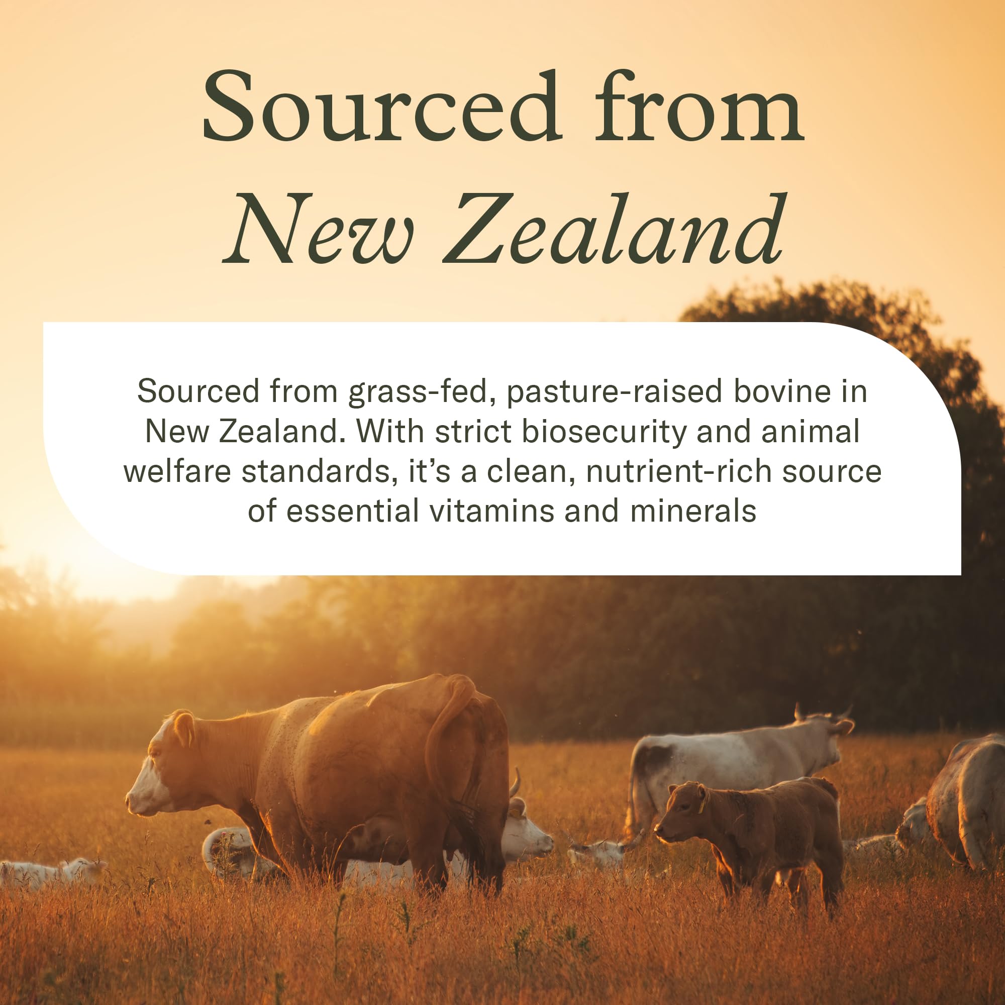 Sourced from grass-fed New Zealand cows
