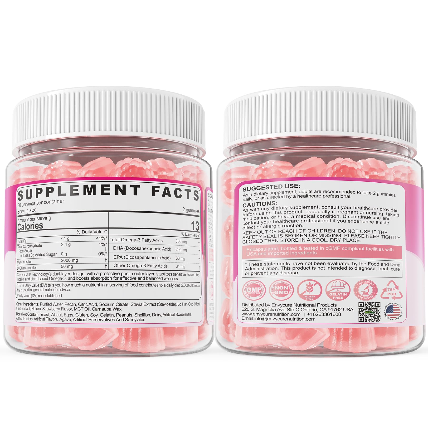 Nutrition panel and ingredients list