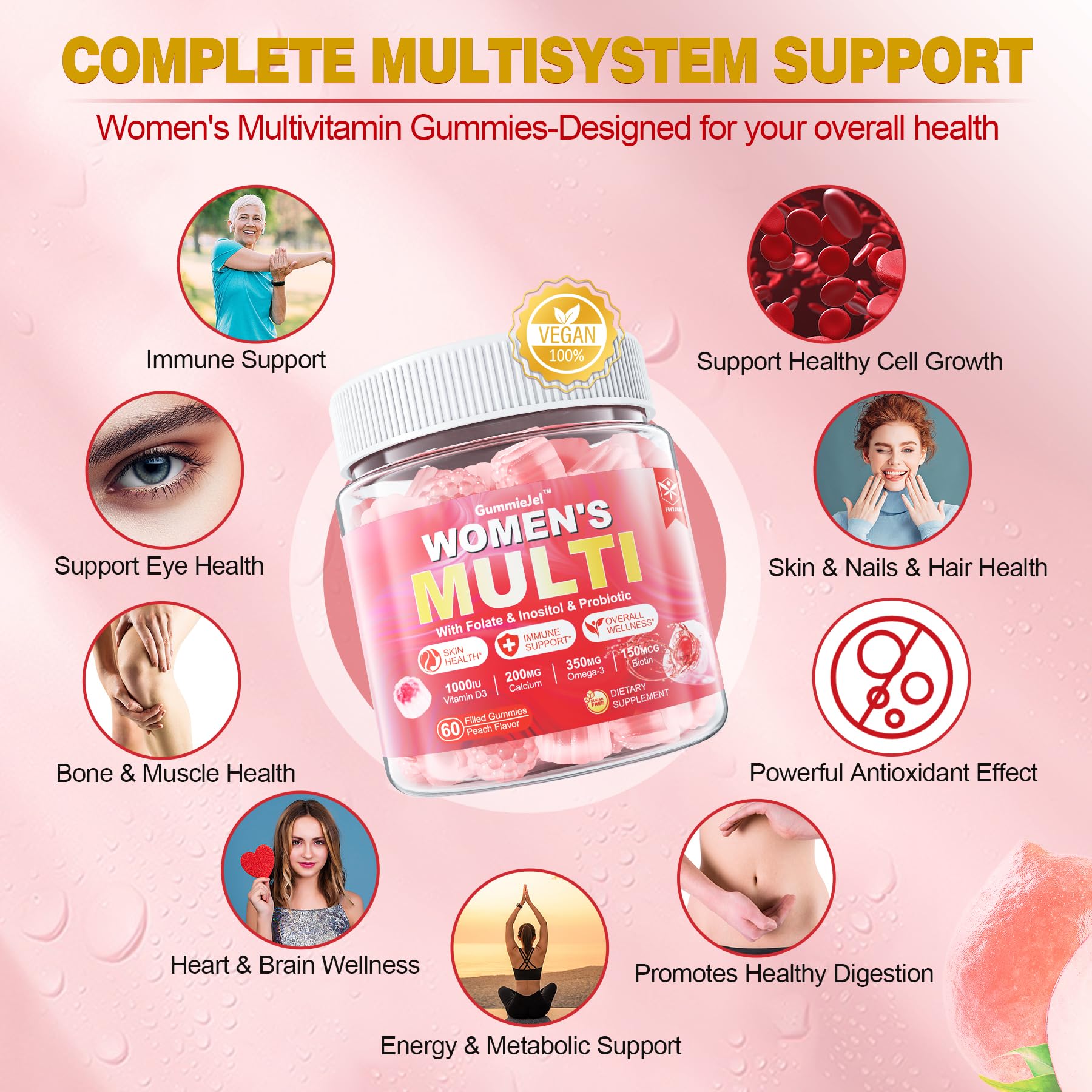 Back label with nutrition information