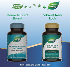 Close-up of Mega-zyme 200 tablets label