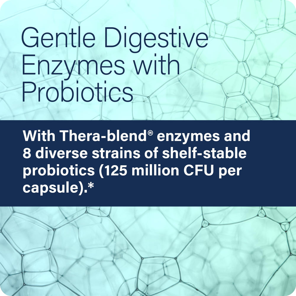 Digestive enzyme blends aiding fat, fiber, protein, and carbohydrate digestion
