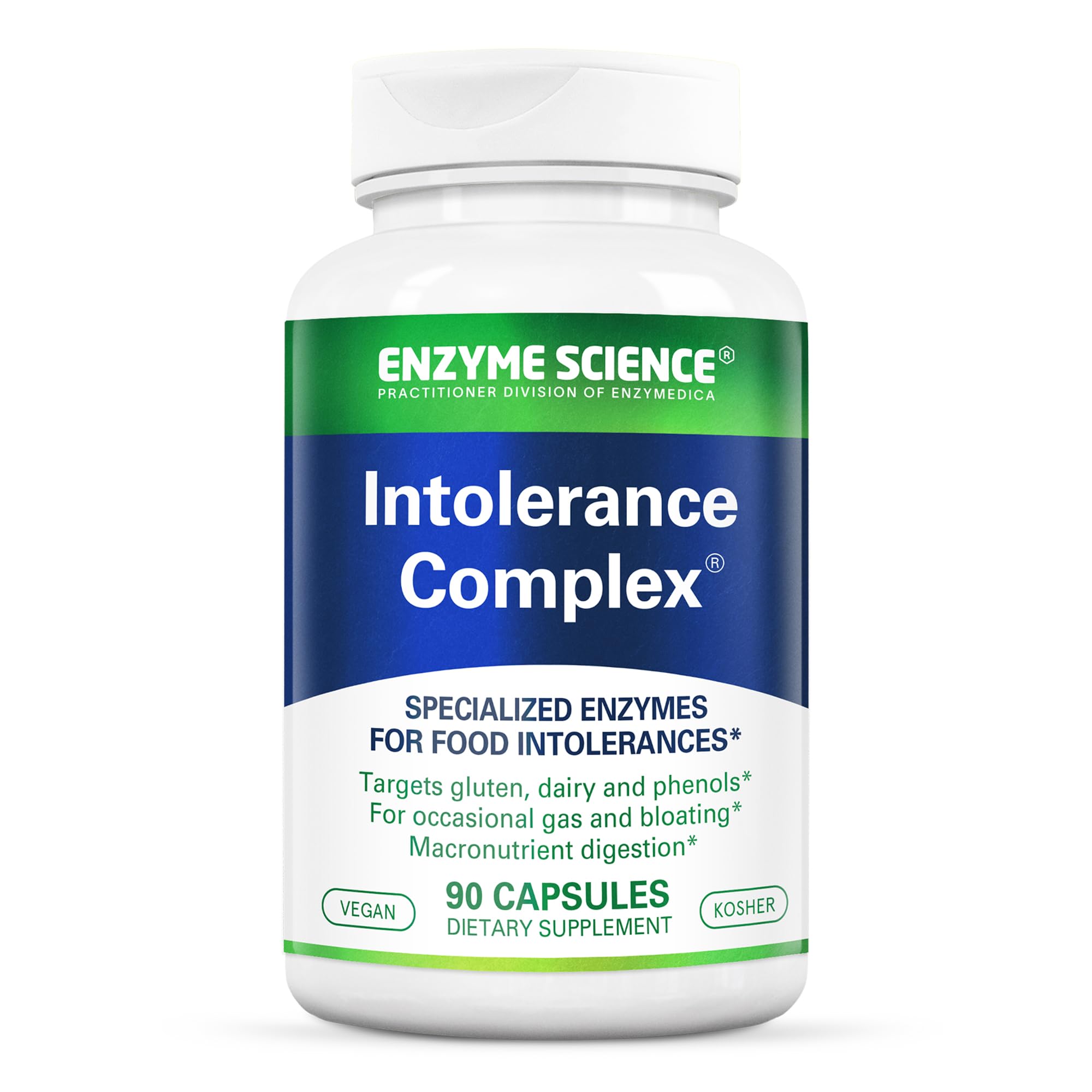 Bottle of Enzyme Science Intolerance Complex 90 capsules
