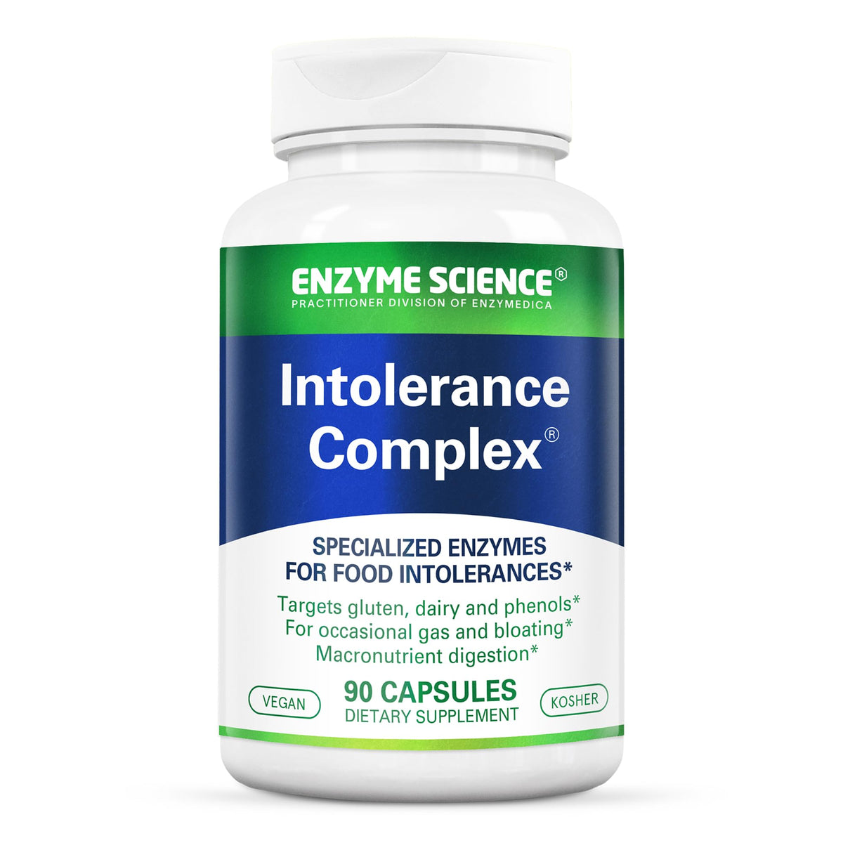 Bottle of Enzyme Science Intolerance Complex 90 capsules