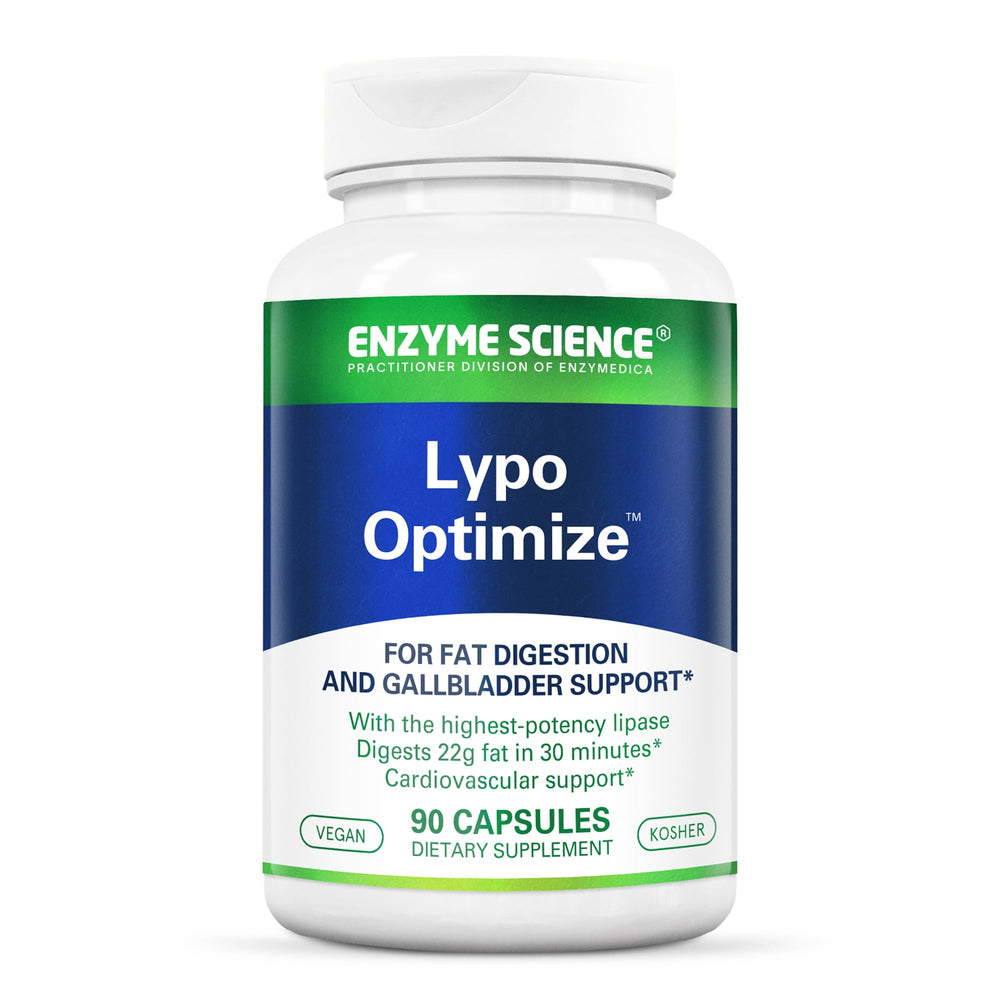 Bottle of Enzyme Science Lypo Optimize 90 capsules