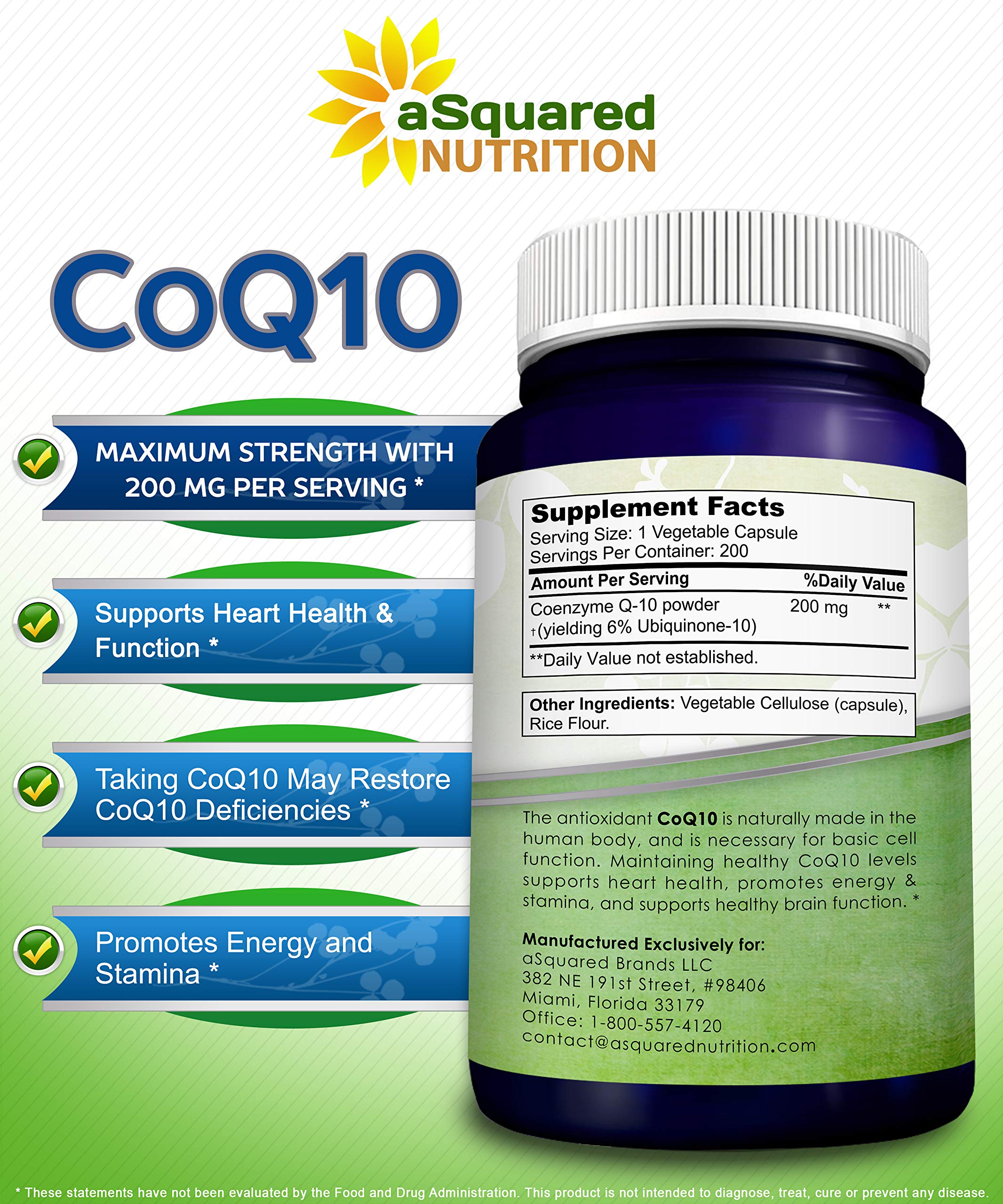 Enzyme ubiquinone antioxidant pill
