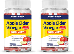 Enzymedica Apple Cider Vinegar Gummies bottle showing the Mother for natural benefits.