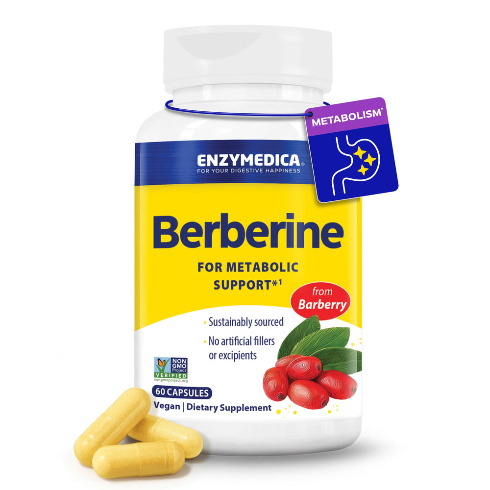 Bottle of Enzymedica Berberine HCl 510mg