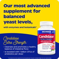 Candidase Extra Strength product image showcasing Thera-blend enzyme technology