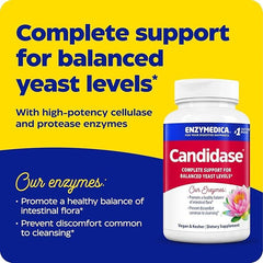 Back view of Enzymedica Candidase bottle label