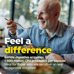 Label showing 400 million CFU per capsule