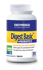 Enzymedica Digest Basic + Probiotics bottle with 30 capsules