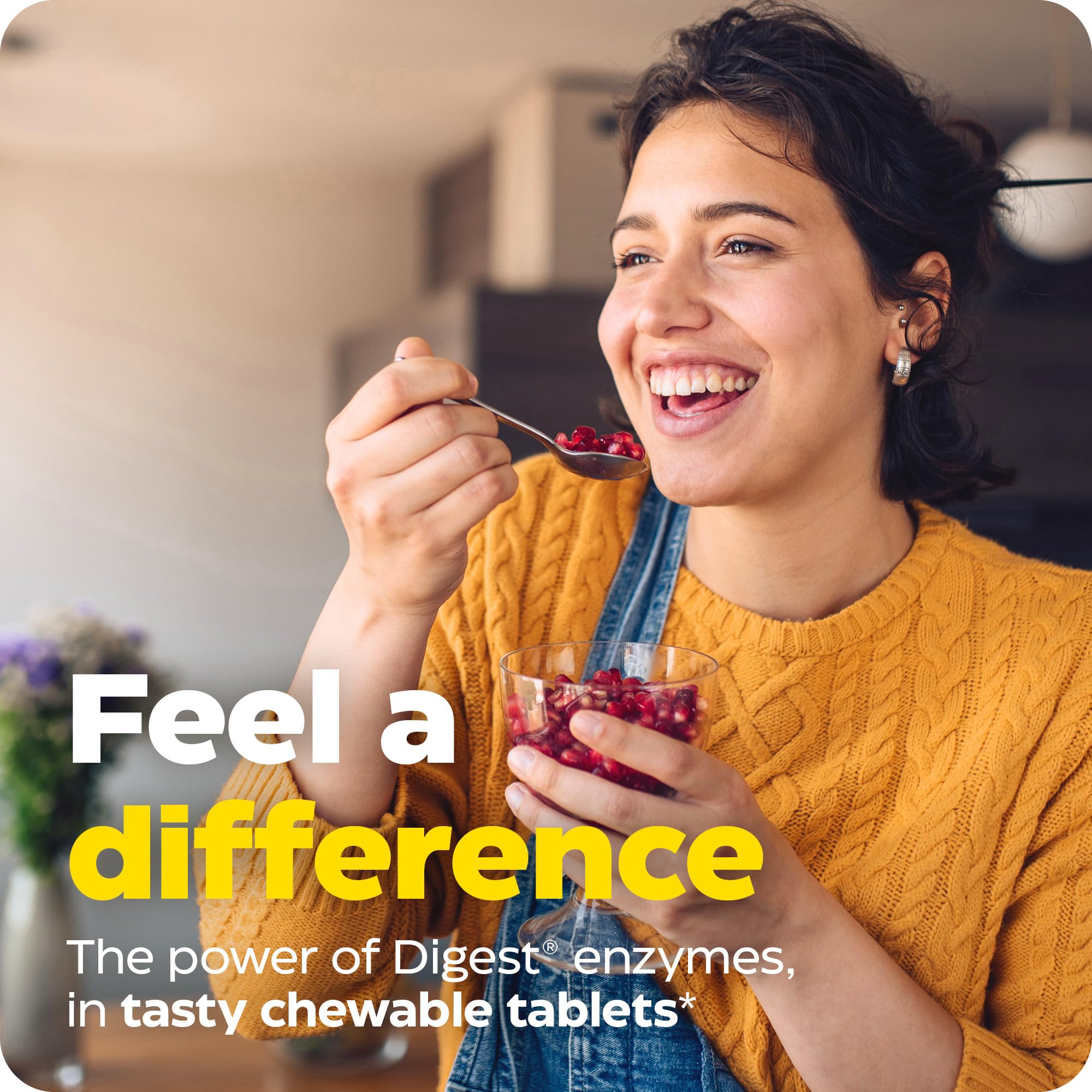 Digestive enzymes product shot with 60 tablets