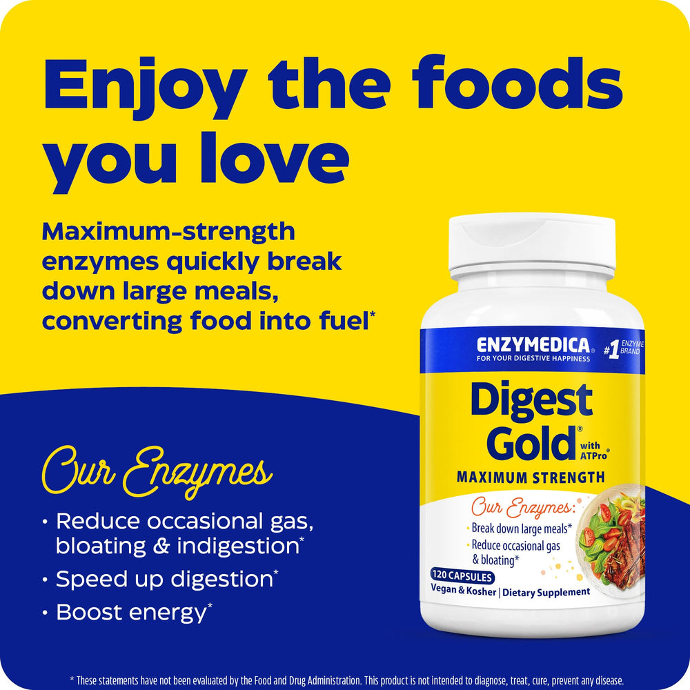 Close-up of Digest Gold capsules for easy swallowing