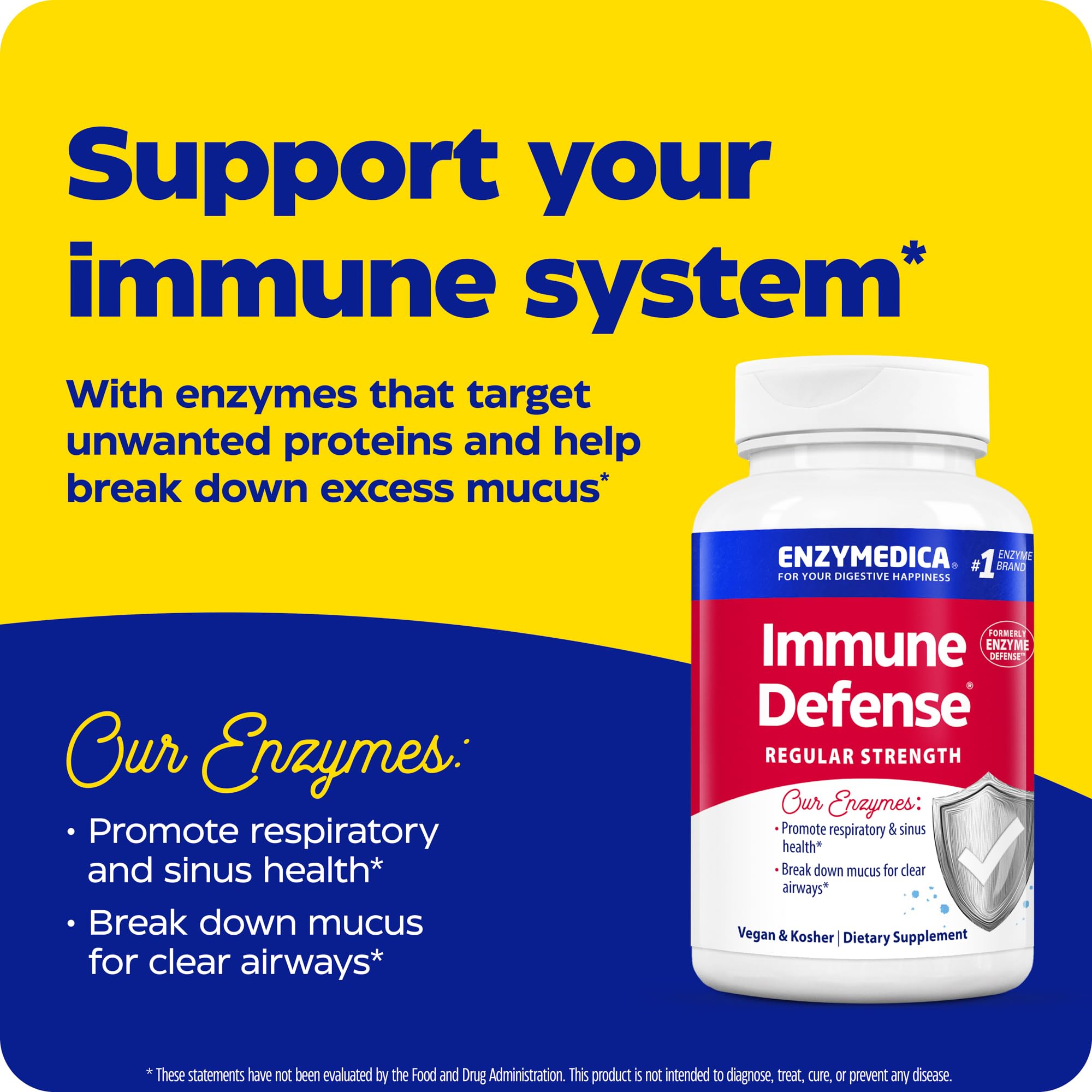 Capsules of Enzymedica Immune Defense Regular Strength
