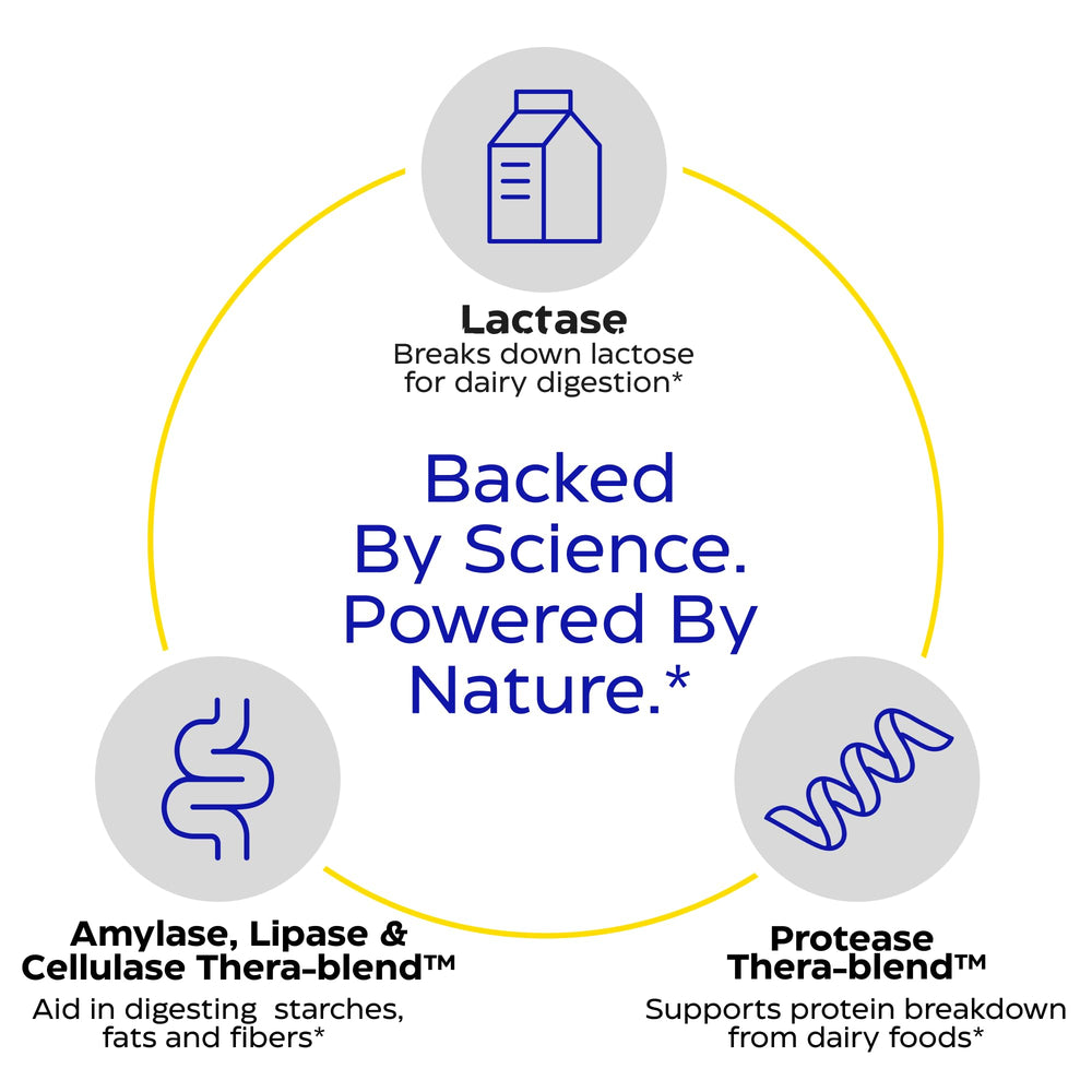 Protease and lipase enzyme amounts for dairy digestion