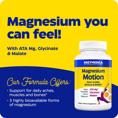 Two-pack Enzymedica Magnesium Motion bottles (60 count each)