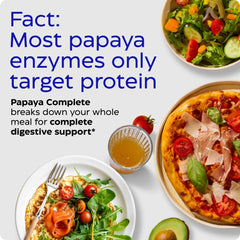 Package label highlighting organic papaya juice and chlorophyll