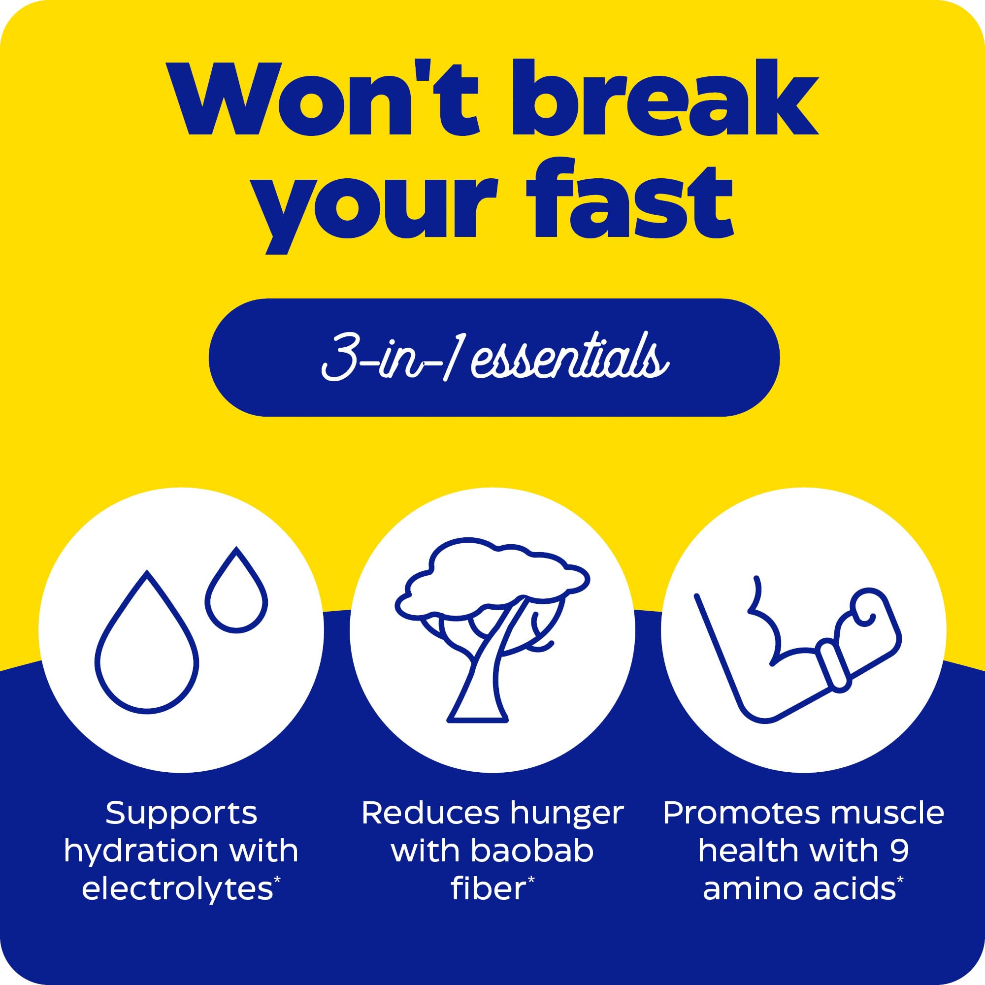 Keto-friendly intermittent fasting drink mix