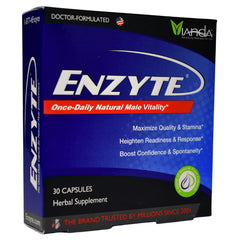 Enzyte Natural Male Vitality hero image with product bottle