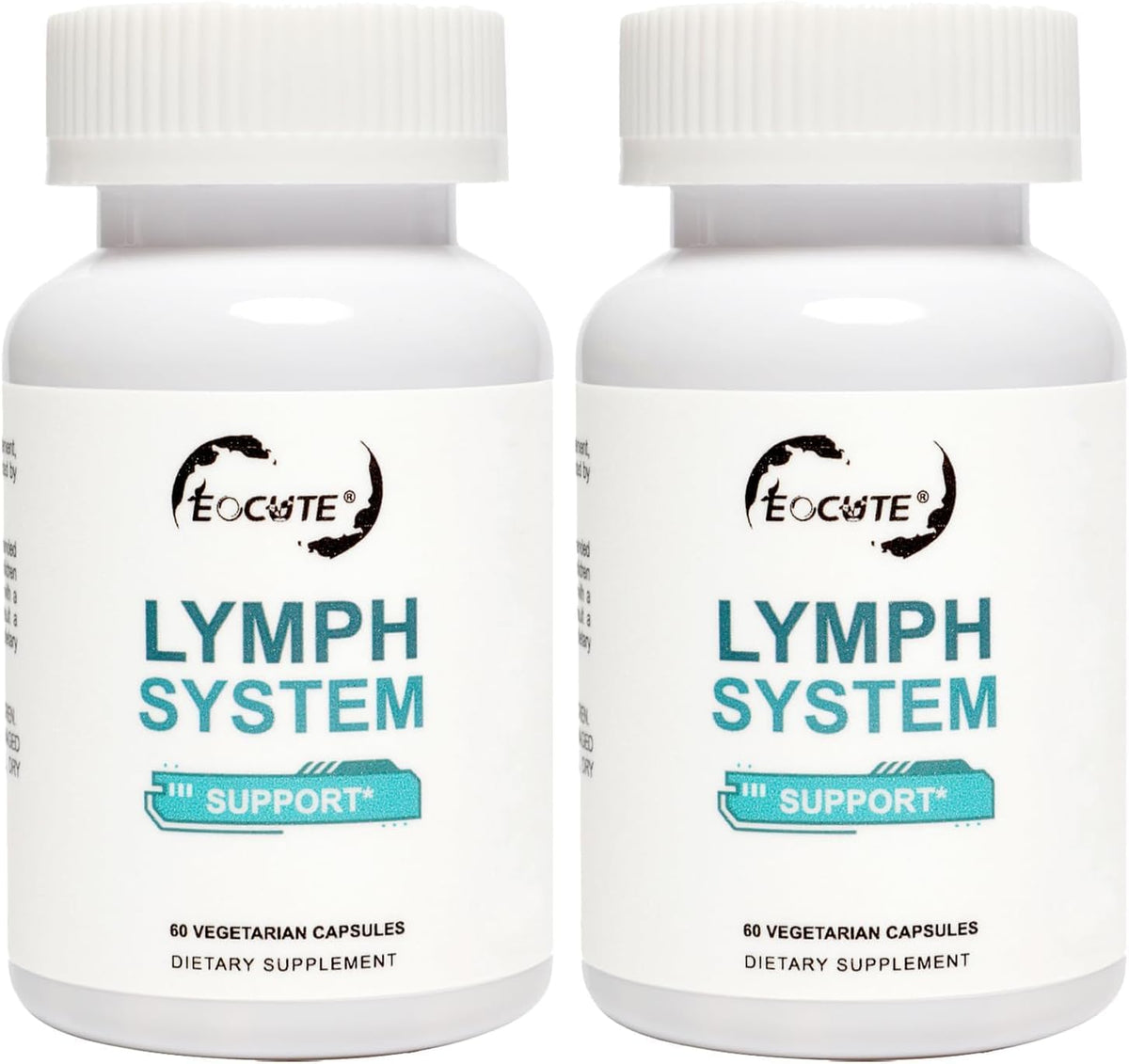 EOCUTE Lymph System Support bottle label - front view