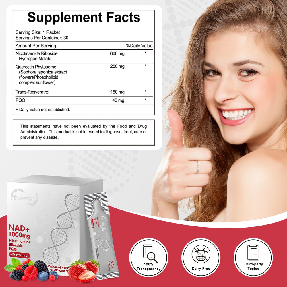 Portable NAD+ liquid packet for quick absorption