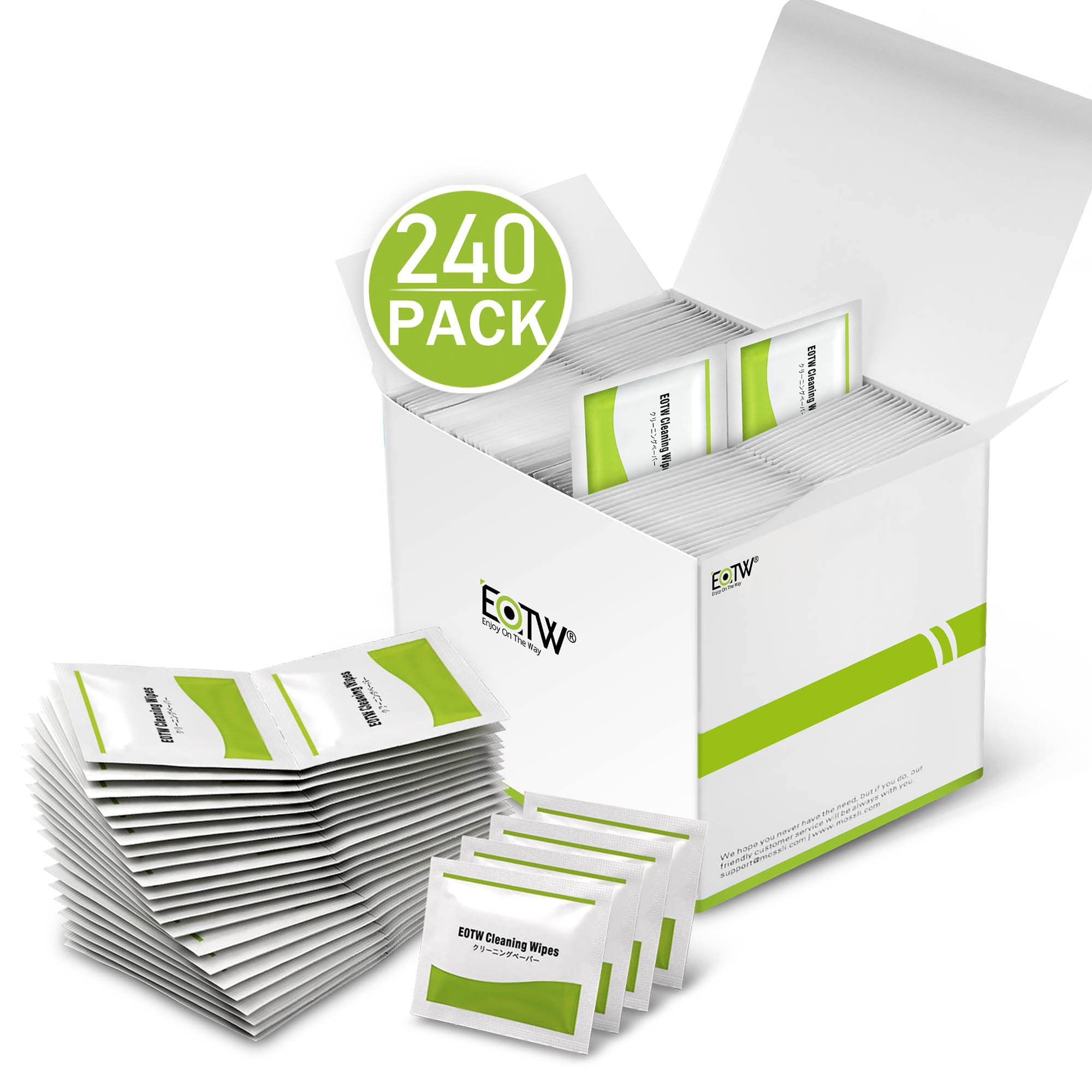 Front view of EOTW Lens Wipes 240-pack
