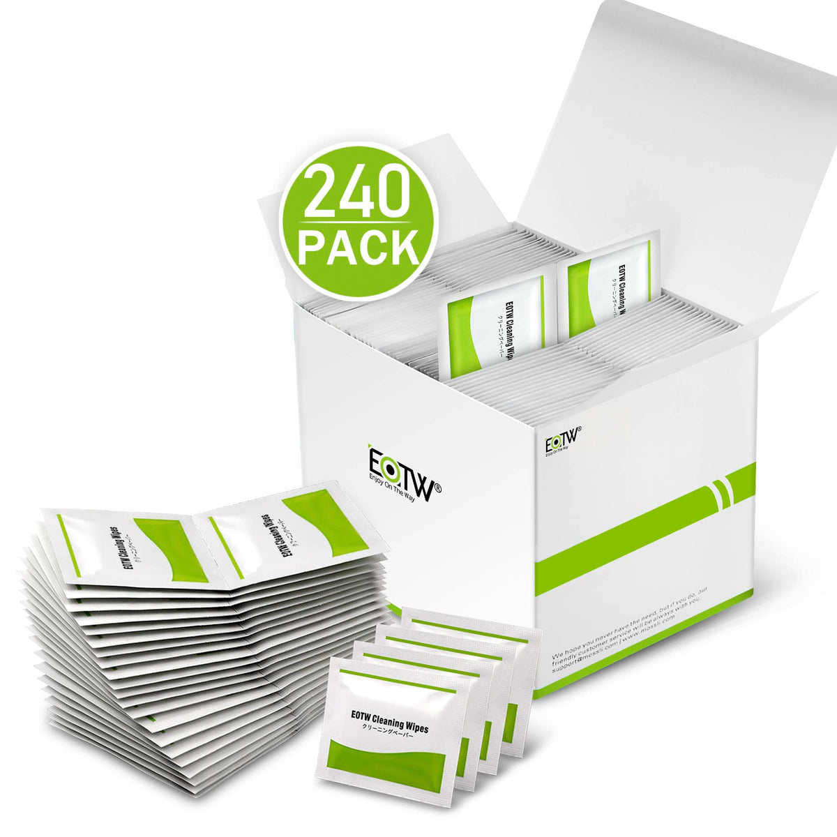 Front view of EOTW Lens Wipes 240-pack