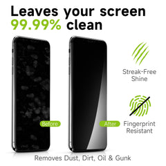 Included microfiber cleaning cloth
