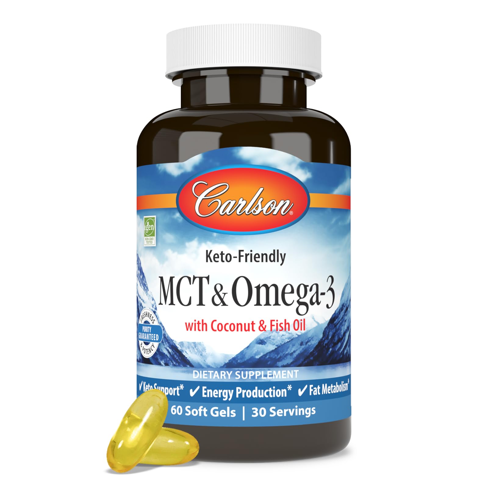 Graphic showing EPA and DHA omega-3 content