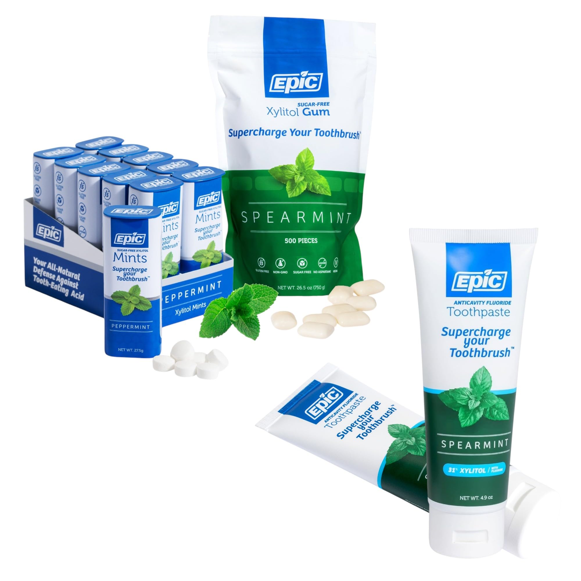 Epic Dental Sugar Free Oral Care Set packaging