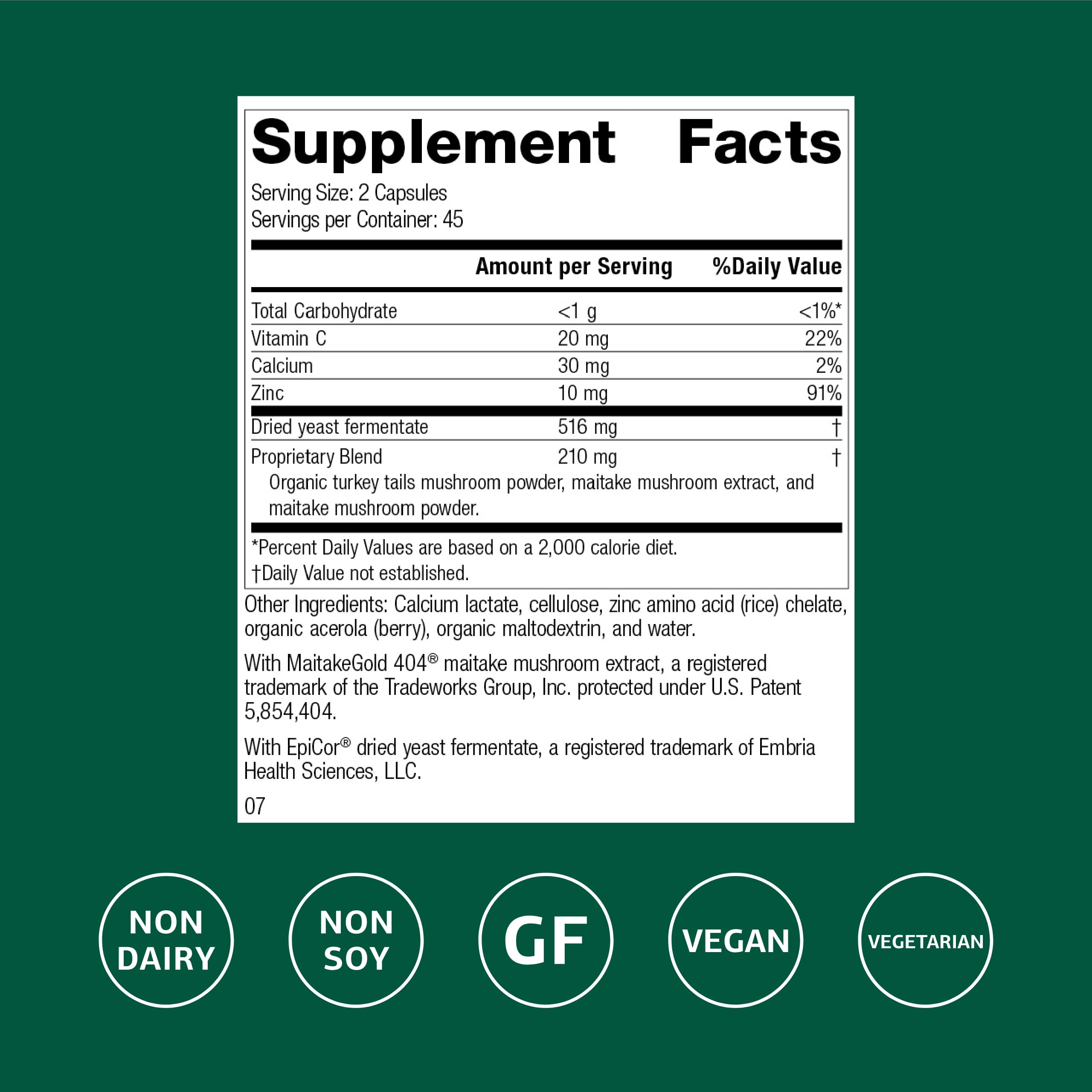 Close-up of Epimune Complex capsules