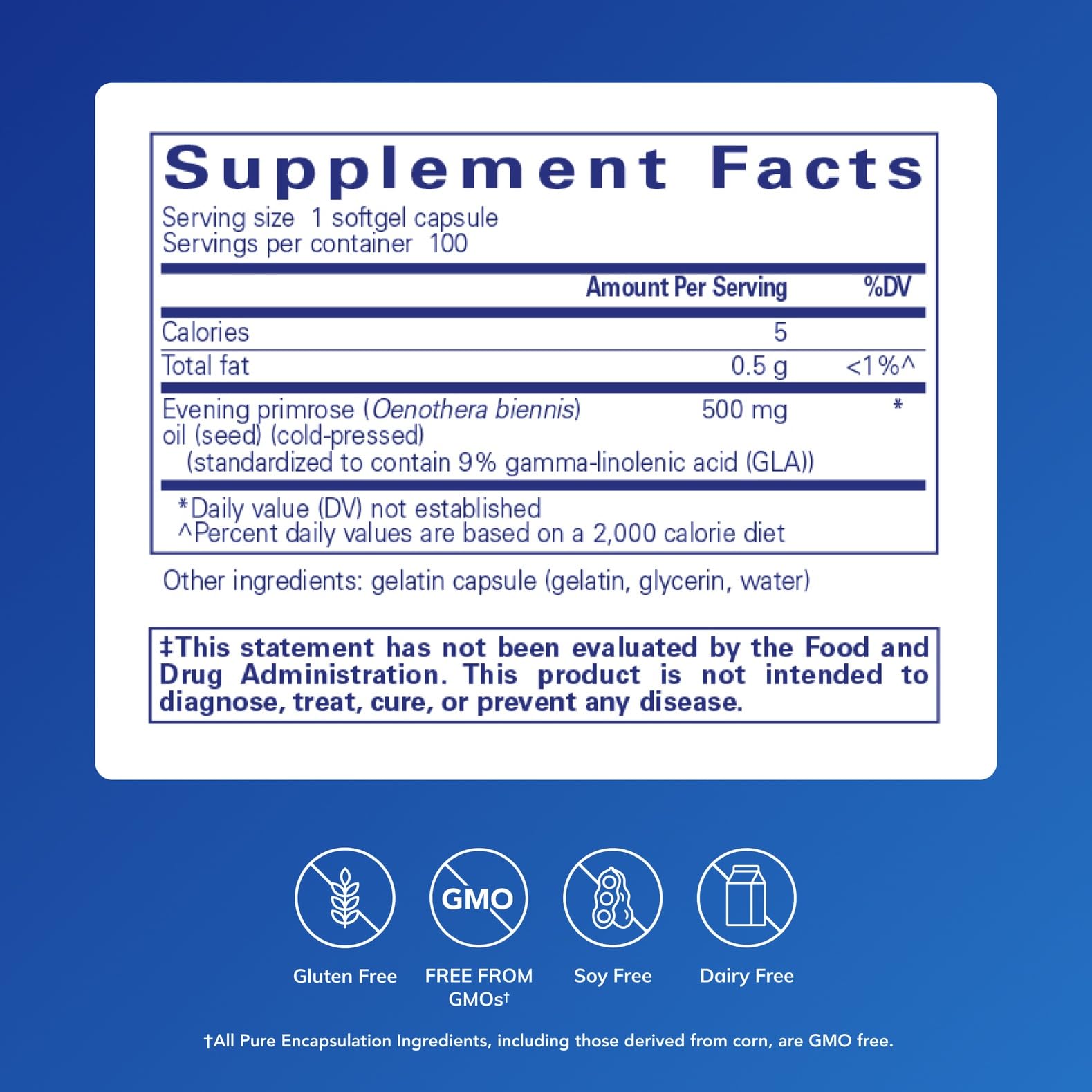 Packaging image for Pure Encapsulations E.P.O. Evening Primrose Oil