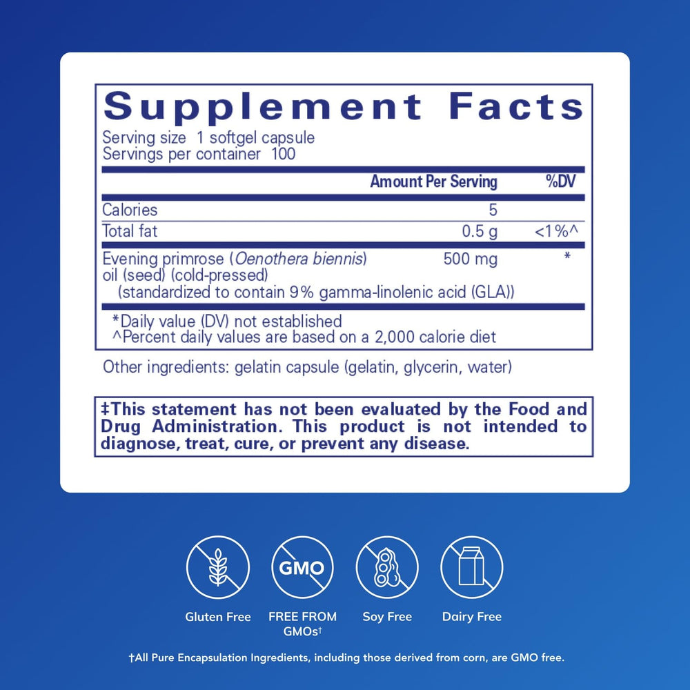 Packaging image for Pure Encapsulations E.P.O. Evening Primrose Oil