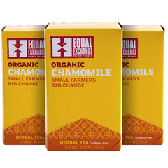 Equal Exchange Organic Caffeine Free Chamomile Tea – 60-count Pack of 3 boxes, Fair Trade, Organic