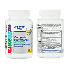 Equate 50+ One Daily Multivitamin tablets shown
