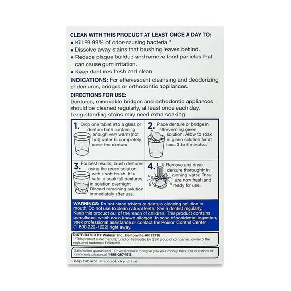 Second 120-count box of Equate denture cleaner tablets