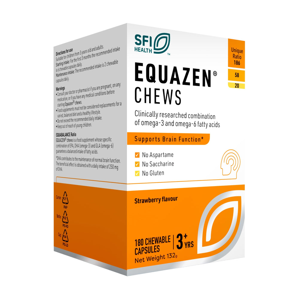 Equazen Eye Q Chews 180 Capsules bottle front view