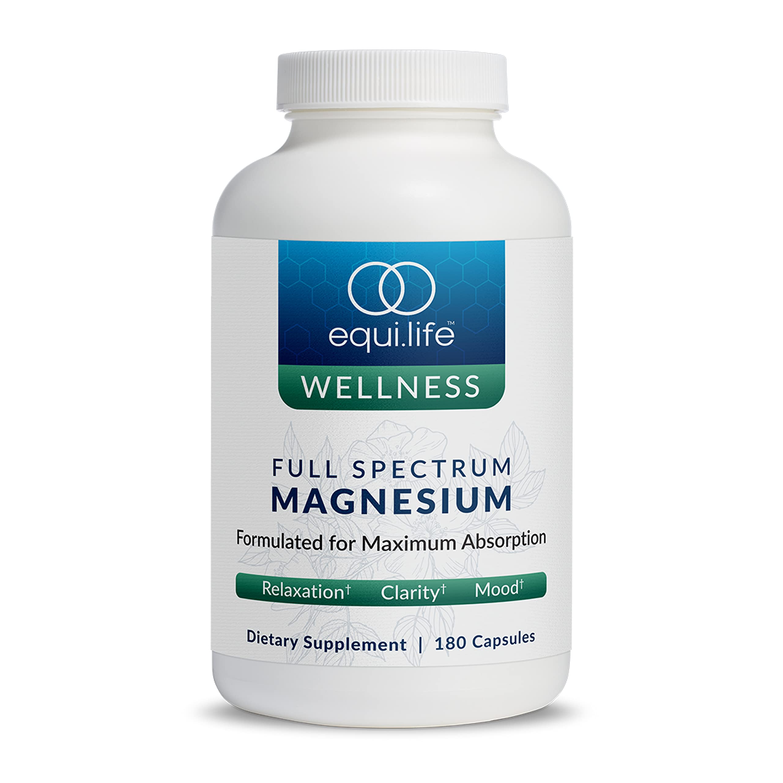 Equilife Full Spectrum Magnesium bottle with 180 capsules