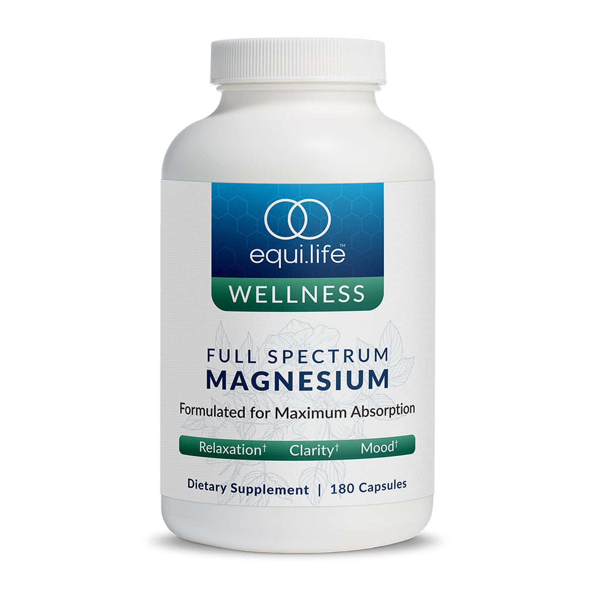 Equilife Full Spectrum Magnesium bottle with 180 capsules