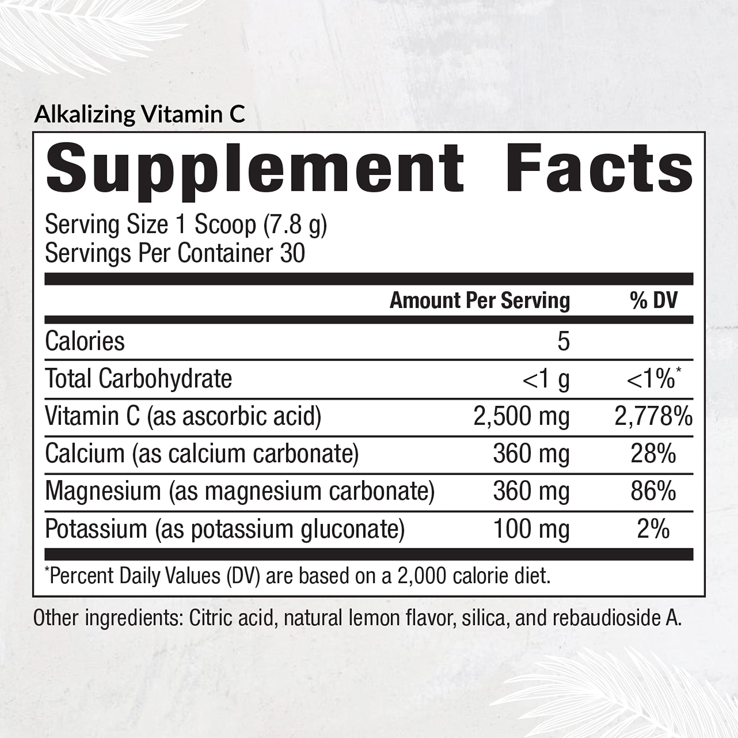 Minerals magnesium, calcium, and potassium in the formula