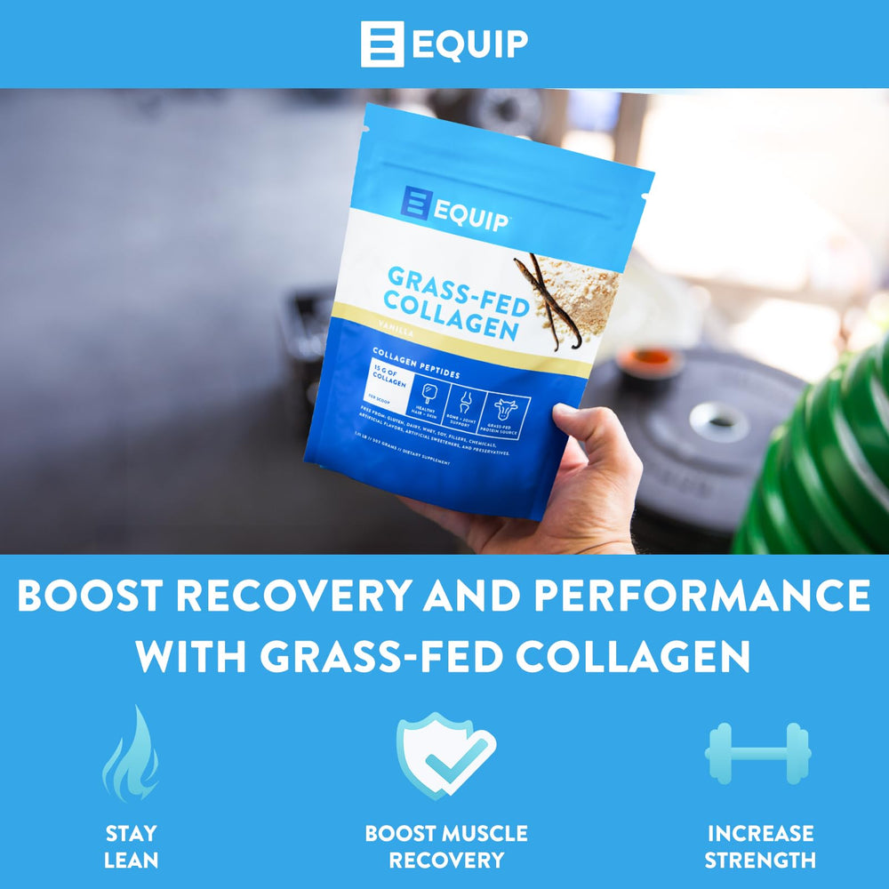 Label showing ingredients of Grass-Fed Collagen Powder Vanilla